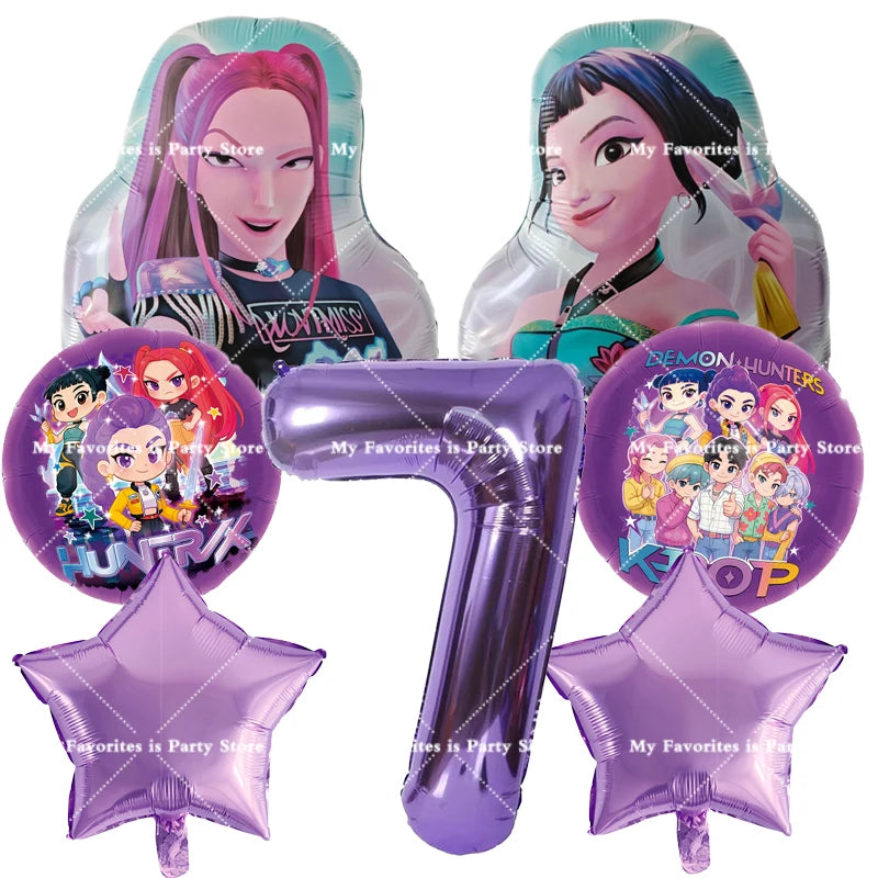 Kpop Dämon Jäger Geburtstag Luftballons Set Anzahl Ballon Anzug Folie Ballon Cartoon Geburtstag Party Liefert Dekor Baby Dusche Geschenk.