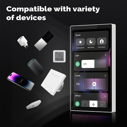 MOES Tuya Wifi Smart 5-Zoll-Touchscreen US Center Control Panel Sprachsteuerung Alexa und ZigBee Gateway Eingebaute Szenensteuerung.
