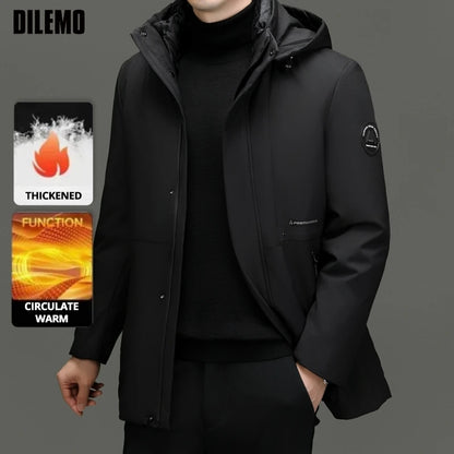 Top Grade Brand Casual Fashion Designer Warm Parka Coat Mens 2025 Newest Winter Jacket Quilted Windbreaker  Mens Clothes.