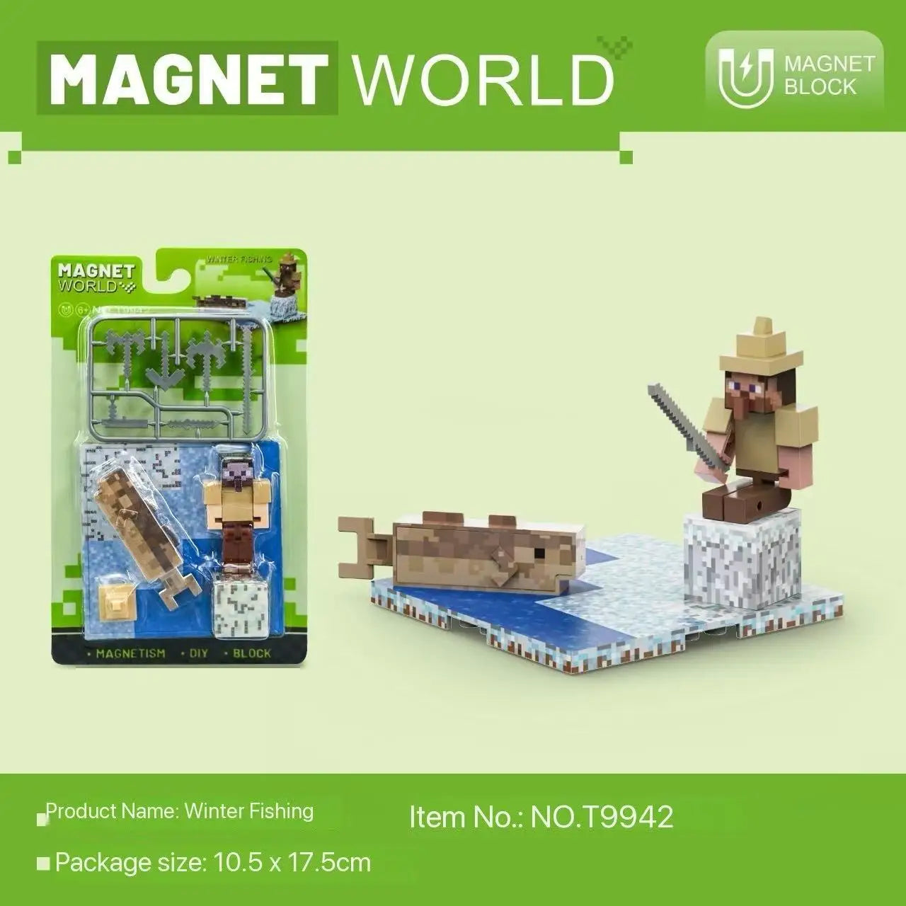 Magnetic Block Magnetic Cubes Set Building Toys Build Mine Magnet World  for Boys Girls  Montessori Sensory.