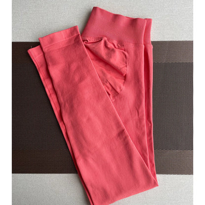 TKITK Leggings Women Seamless Sports Yoga Pants Low Ribbed Band Gym clothes Fitness Workout wear Scrunch Bum Tights