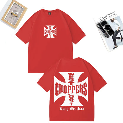 Paul Walker Shirt West Coast Choppers men T-shirt Women vintage Loose tops Cotton short sleeve Hip Hop streetwear Unisex Tshirts.