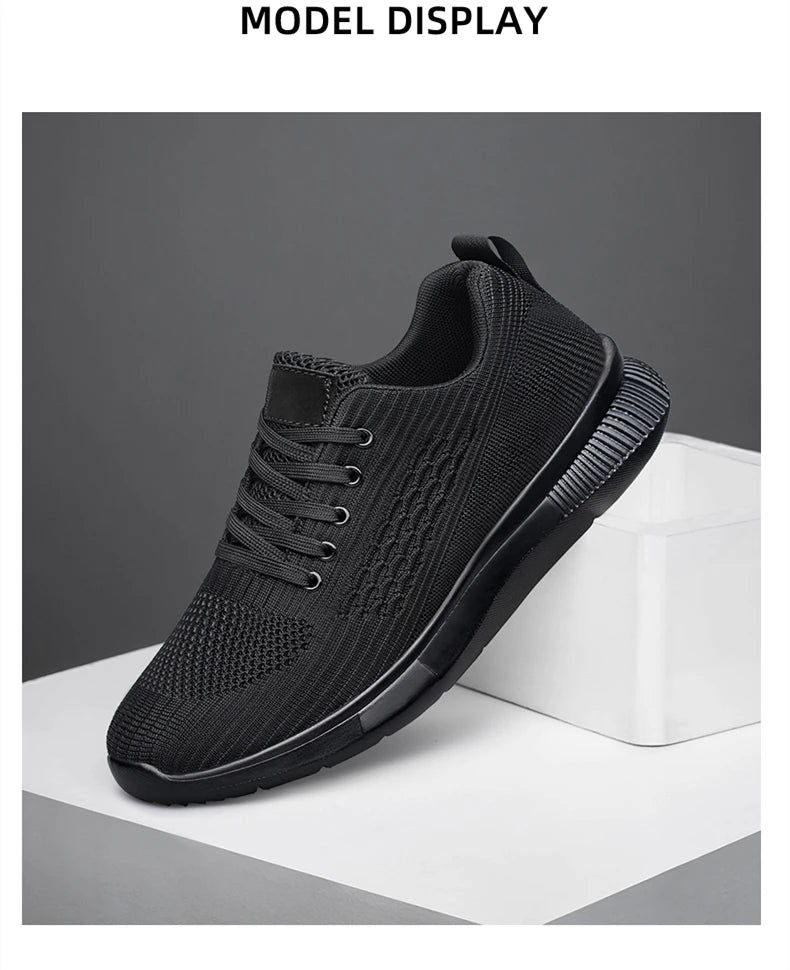 Men Big Size 37-47 Breathable Mesh Elevator Sport Shoes Soft Comfortable 6cm Hidden Heels Height Increasing Sneakes Lift Casual.