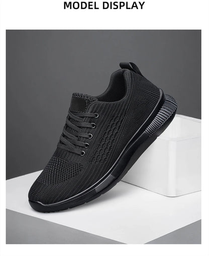 Men Big Size 37-47 Breathable Mesh Elevator Sport Shoes Soft Comfortable 6cm Hidden Heels Height Increasing Sneakes Lift Casual.
