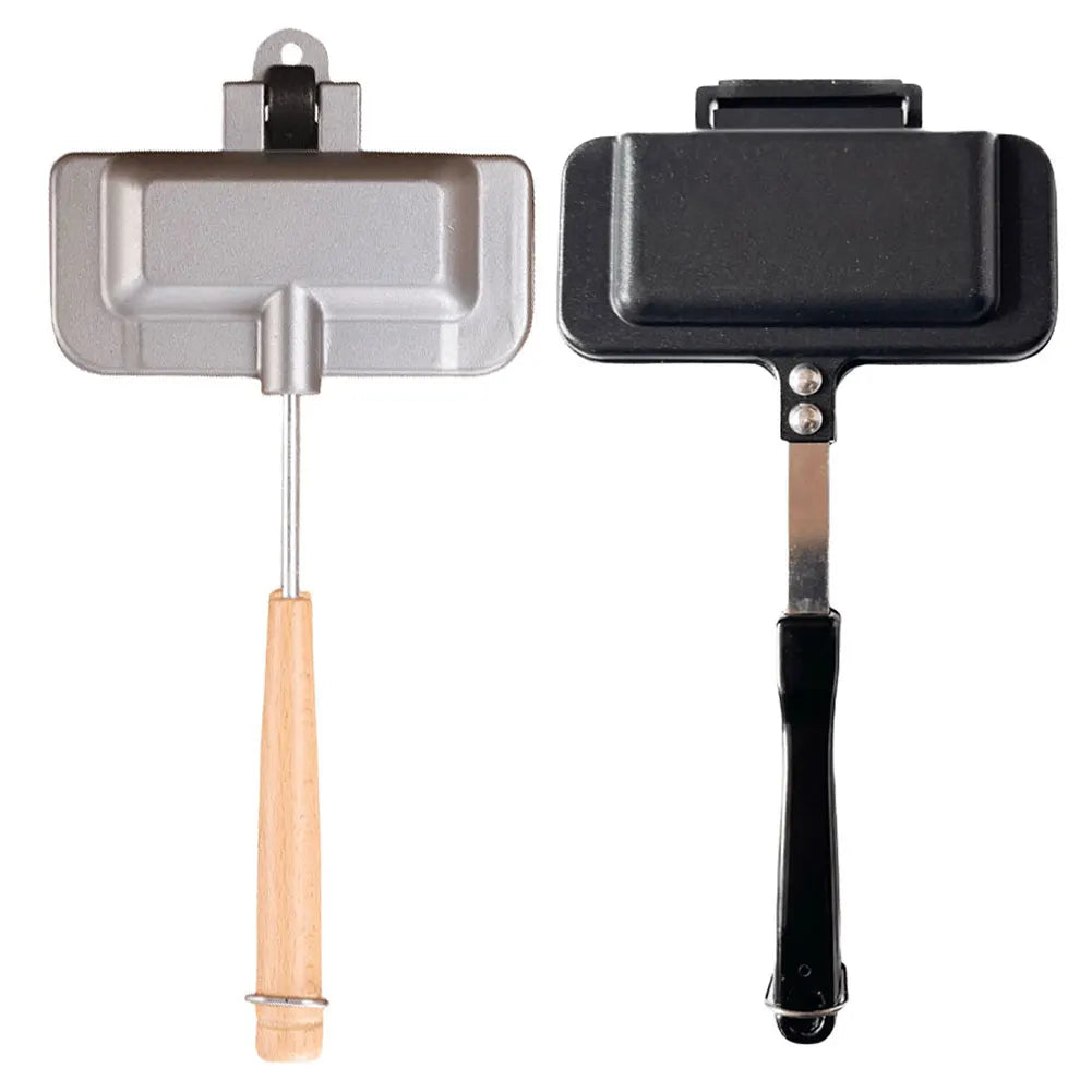 Hot Dog Toaster Non Stick Aluminum Alloy Double-Sided Sandwich Pan Bread Toast Breakfast Machine Double-Sided Sandwich Fry Pan.