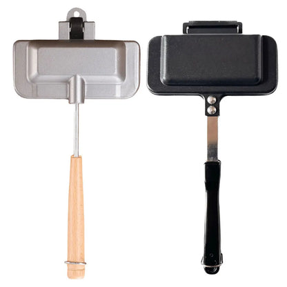 Hot Dog Toaster Non Stick Aluminum Alloy Double-Sided Sandwich Pan Bread Toast Breakfast Machine Double-Sided Sandwich Fry Pan.