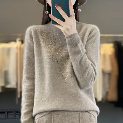 Frauen Pullover Dicke Warme Herbst Winter Mock Neck Mode Pullover Langarm Grundlegende Jumper Stricken Bodenbildung Shirt Koreanische Pullover.