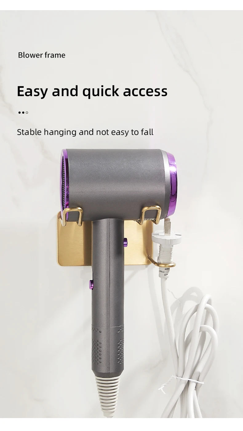 304 Edelstahl Haartrockner Rack hochwertige Bad Haartrockner Halter Wand selbst klebend ohne Stanzen wb8451