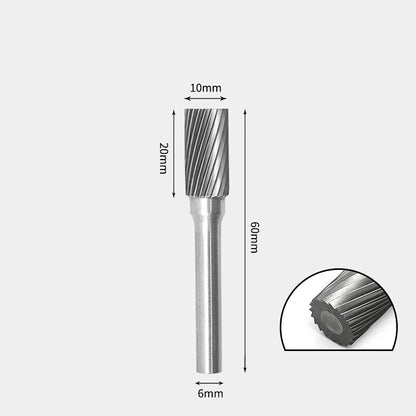 Hartmetallfräser, Wolframstahl-Schleifkopf, zylindrisch 6 mm, AE AX AX Metallfräser