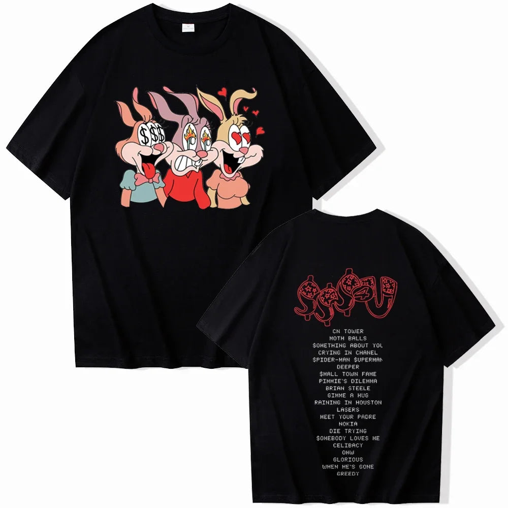 Drake Tour with Partynextdoor Cotton 2025 T-shirt Vintage O-Neck Short Sleeve T-Shirts.