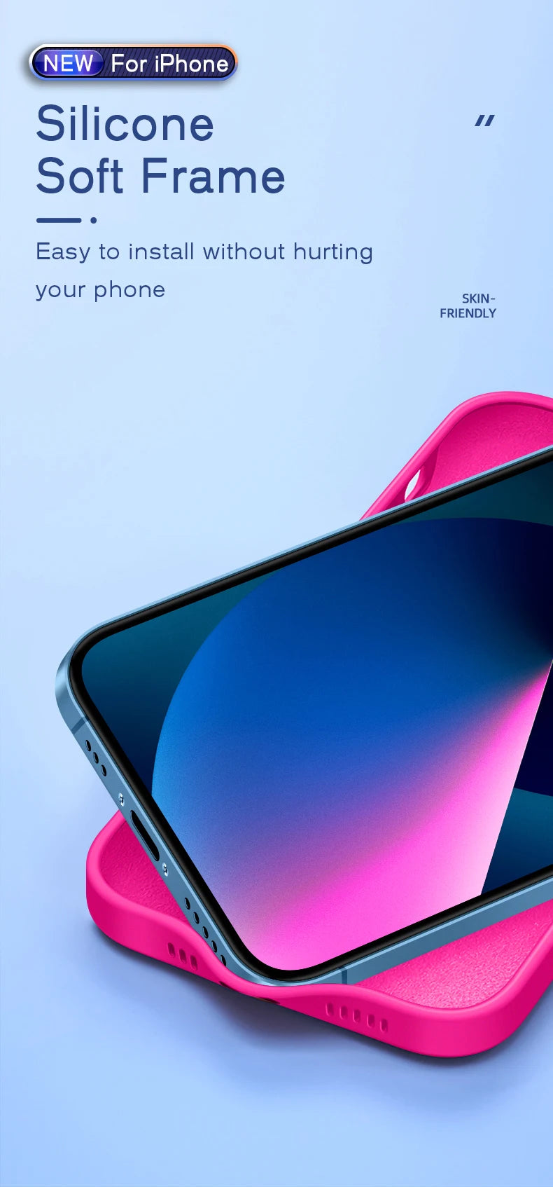 Official Phone Case For IPhone 17 Air 16 15 14 13 11 12 17 Pro Max Plus Silicone Solid Color Fall and Collision Protection Cover.