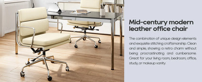 Büro Gasts tuhl gepolsterte Leder bequeme Empfangs stühle mit Rädern verstellbare drehbare rollende Büros tühle