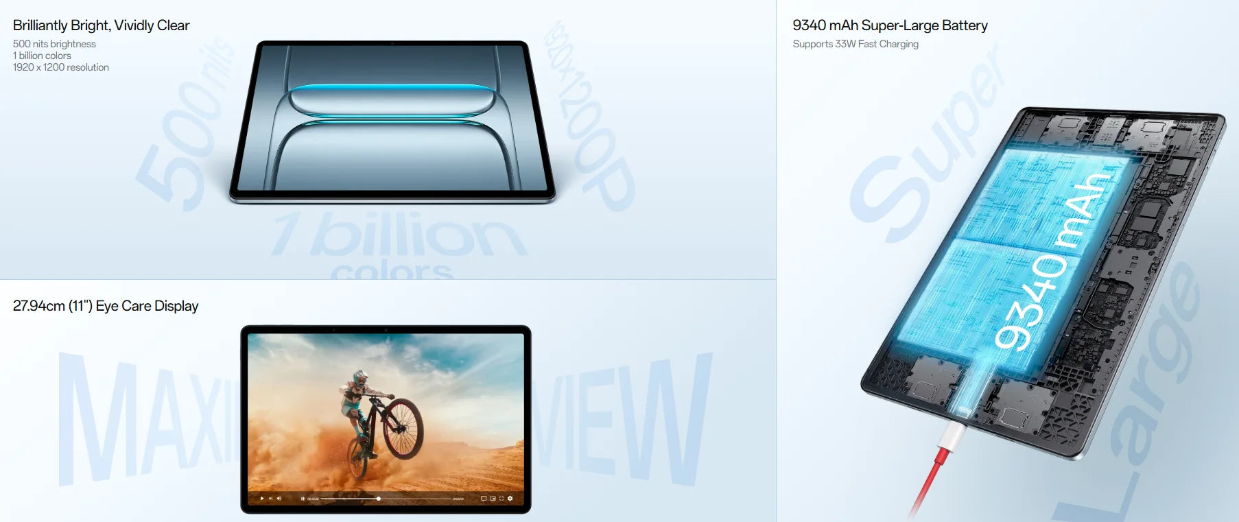 Global Version OnePlus Pad Lite Tablet 11-inch 90Hz LCD Eye Care Display MediaTek Helio G100 9340mAh Battery OxygenOS 15.0.1.