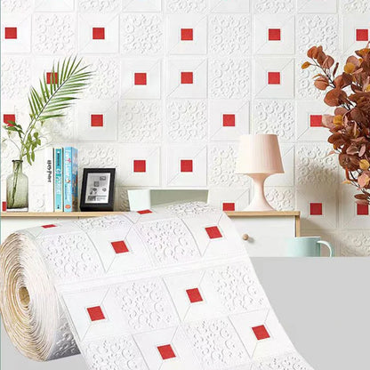 Retro Brick Pattern Room Decor PVC Home Decorations 3D Wallpaper Foam Wall Stickers DIY Self-adhesive 70cmX1m Renovation