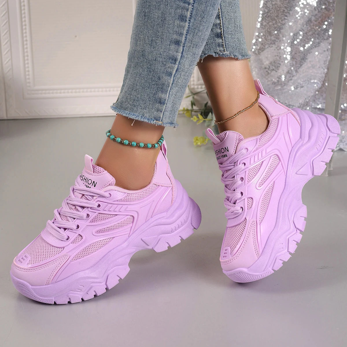 Women Sneakers 2024 New Fashion Chunky Sneakers Women Outdoor Tennis Platform Sports Shoes for Women Lightweight Designer Shoes.