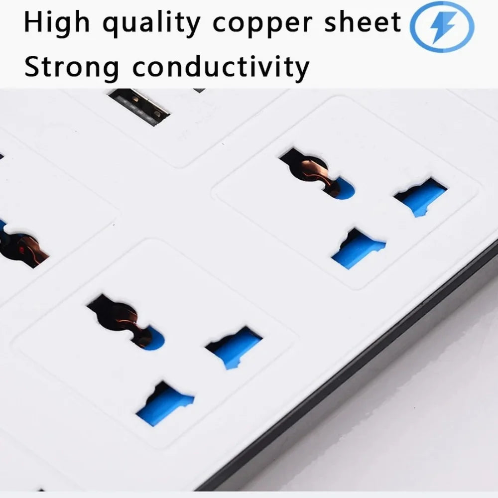 Power Multi Tap Universal Stecker EU US UK Steckdose Steckdosenleiste mit 2 m Verlängerungskabel AC Typ C USB Port Ladung Steckdose.