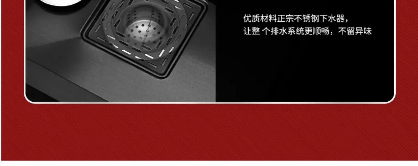 55 cm x 32 cm, 304 Nano-Edelstahl, versteckter Waschbecken-Klapphahn mit großem Einzelschlitz und Abdeckplatte, Bartheke, Tassenscheibe