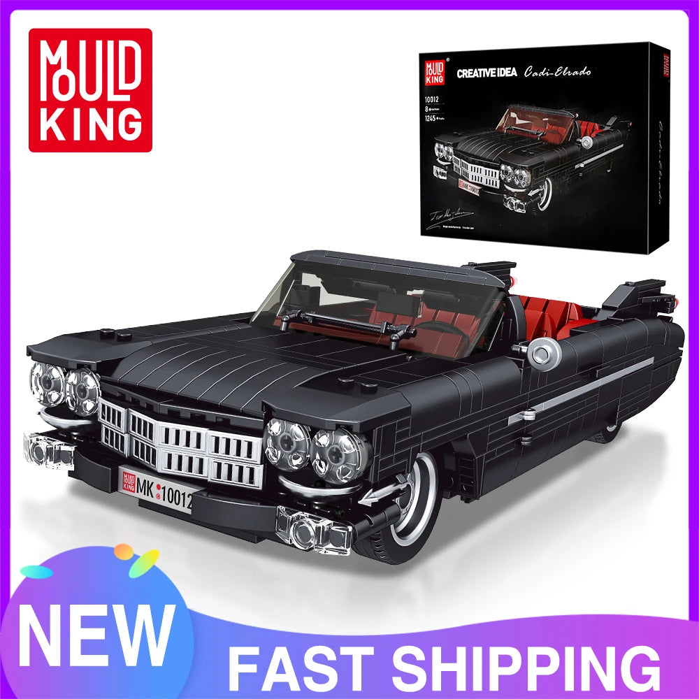 Mould King 10012 Technical Car Model Toys The Eldorado Set Building Block Assembly Creative Brick Kids Christmas Gift.