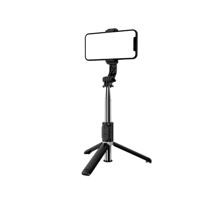 Q02 Foldable Tripod Selfie Stick Wireless Bluetooth Live Stand Holder Stabilizer for Huawei Xiaomi iPhone Cell Phone.