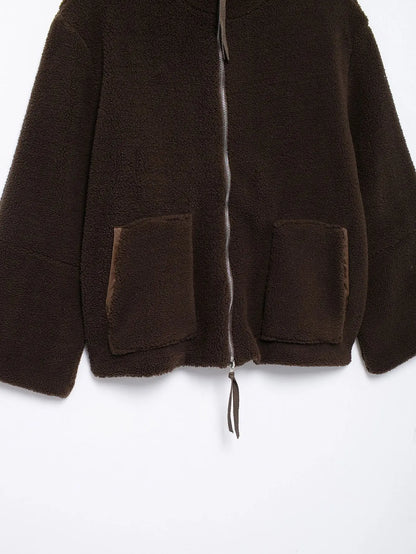 Winter Fleece frauen Mantel Zipper Stehkragen Lose Verdickt Mantel frauen Herbst Warme Neue Casual Trendy frauen Mantel