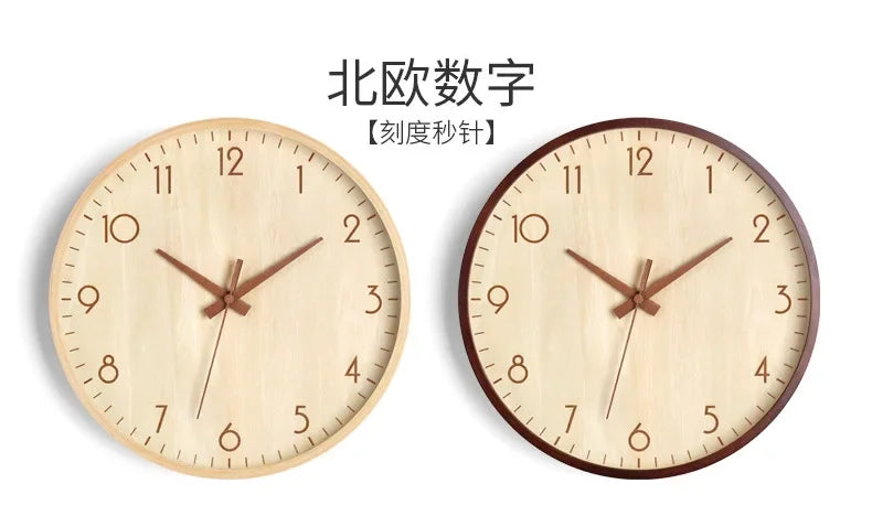 Wanduhr Wohnzimmer Zuhause Wandbehang Massivholz moderne einfache Uhr mittelalterliche Uhr Log Schlafzimmer Dekoration