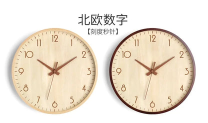 Wanduhr Wohnzimmer Zuhause Wandbehang Massivholz moderne einfache Uhr mittelalterliche Uhr Log Schlafzimmer Dekoration