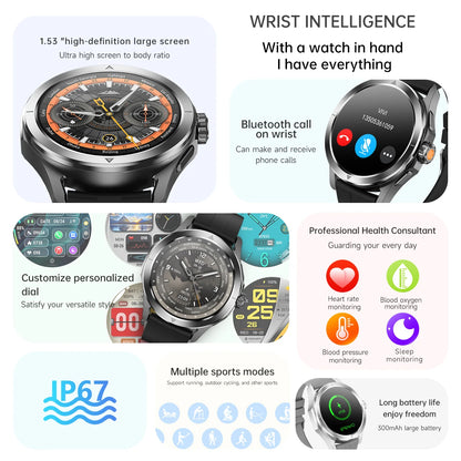 For Xiaomi S4 Ultra Outdoor Sports Smart Watch Men AMOLED Screen NFC GPS Compass Heart rate Waterproof Bluetooth Call SmartWatch.