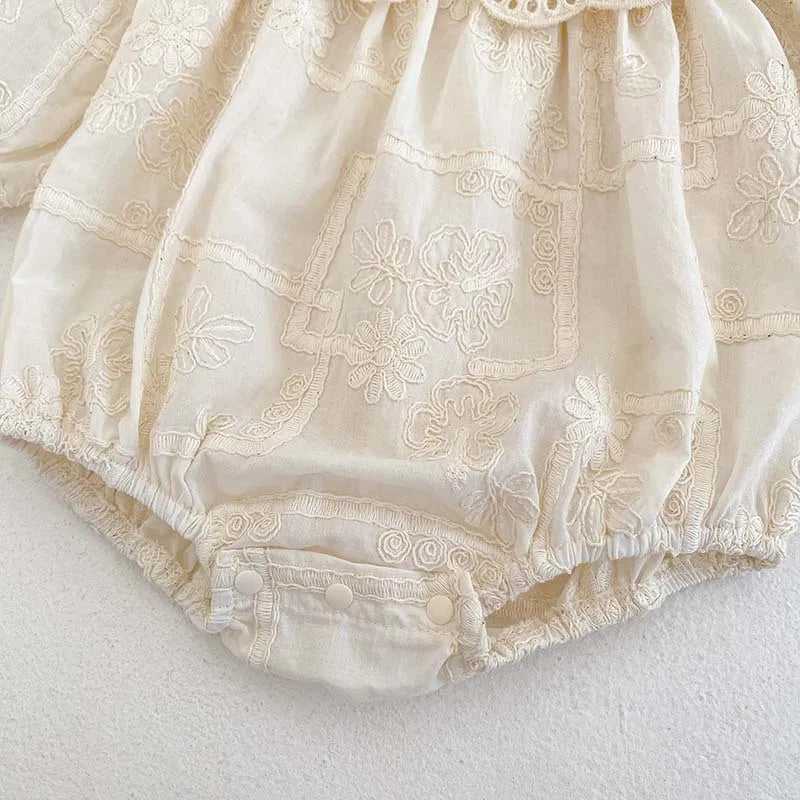 Frühling Baby Body Schwestern Kleid Blume Stickerei Kleid für Kleinkind Mädchen Kleinkind Outfit