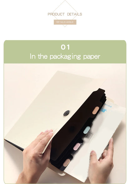 Three Colors Horizontal A4 Folder Students Office Business Trip Multi-layer Large Capacity 5/8/13 Layers Storage Organ Bag.