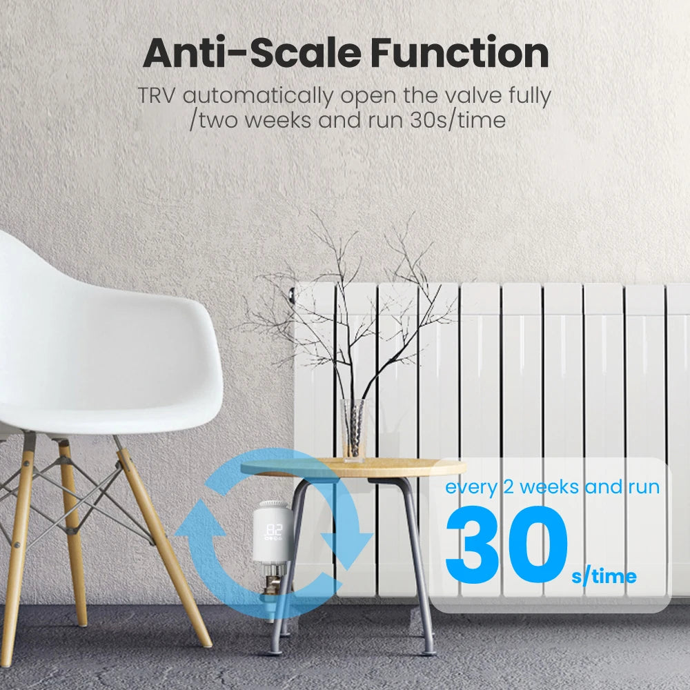 AVATTO Tuya ZigBee Thermostat Radiator Actuator Smart TRV Thermostatic Valve Temperature Controller Support Alexa Google Home.