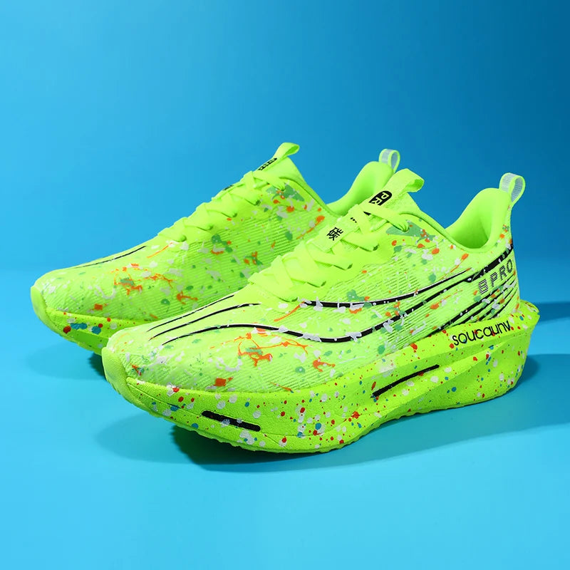 Supercritical E-TPU Marathon Running Shoes Men Women High-quality Road Jogging Shoes Light Comfy Sneakers Mesh Training Shoes.