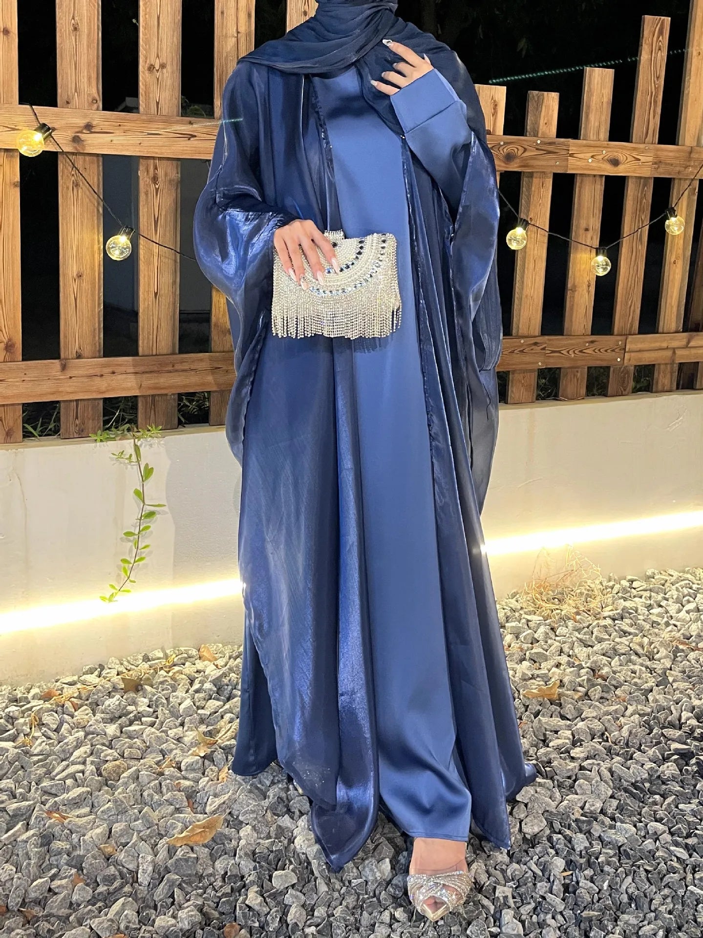 Muslim Eid Women 2 Piece Suit Dress Open Abaya Modest Dresses Ramadan Long Robe Abayas Caftan Kaftan Vestidos 2025 Ensemble.