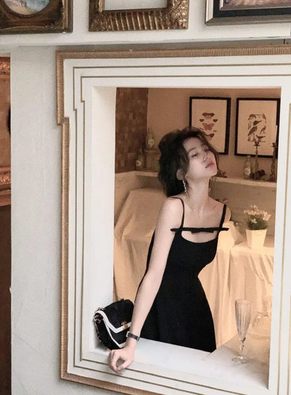 Sommer y2k Spaghetti träger Abend party Kleider solide elegante ärmellose sexy A-Linie kurzes Kleid ein Stück Vestido Mujer