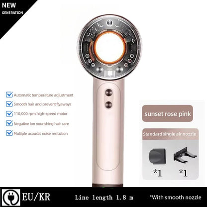 High-speed electric professional hair dryer negative ion hair care fast drying large wind power silent air blower hair dryer.