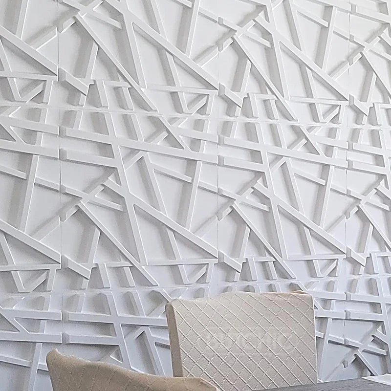 4pcs 50x50cm 3D wall panel Geometric lines 3D wall sticker wallpaper mural diamond design decor tile 3d mold 90's aesthetic room