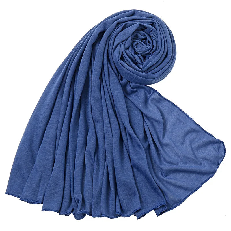 Hot Muslim Fashion Woman Soft Hijabs Scarf Shawl Plain Cotton Jersey Scarves Turban Women Long Shawls Head Wrap Headband Abaya