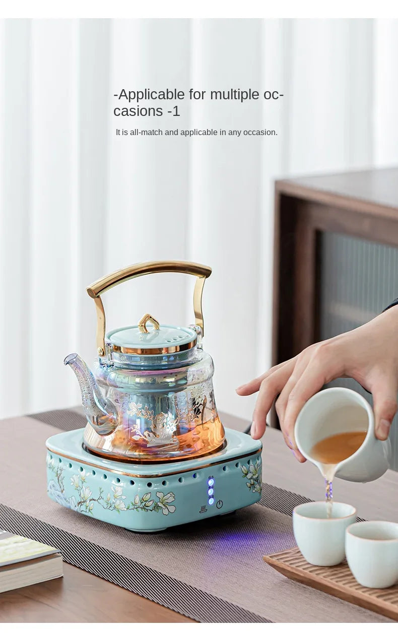 220V High-Temperature Resistant Electric Tea Stove & Tea Kettle Set for Home Use A.