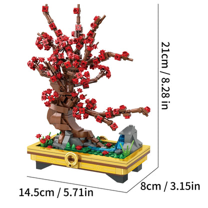 Small Bricks Flower Tree Building Block Kit DIY Home decoration Potted Plant Flower Botanical Construction Toy Girl Gift