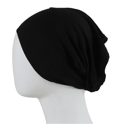 Ramadan Muslim Women Under Scarf Stretch Jersey Inner Hijabs Caps Round Front Under Hijab Cap Islamic Female Turban Bonnet.