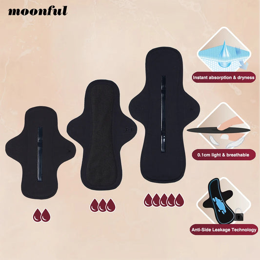 Reusable Menstrual Pads Women Large Washable Seamless Sanitary Napkin Thin No-slip Reusable Sanitary Towel Absorbent Pad Panties.