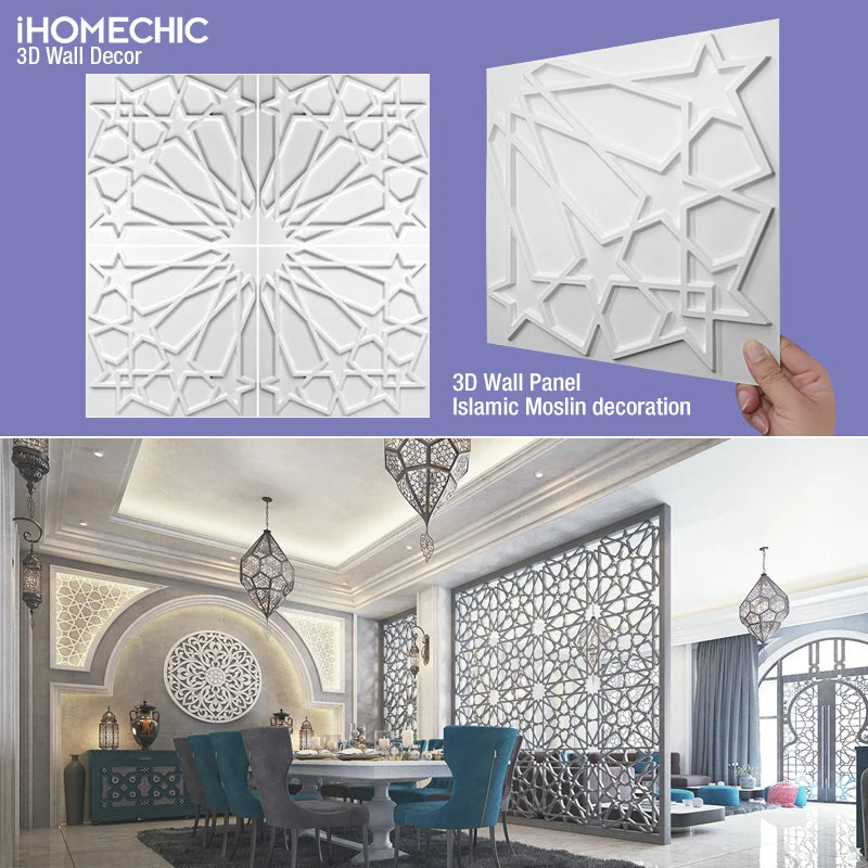 12pcs 30cm Decorative 3D Wall Panel wave Diamond Design Not self-adhesive plastic tiles 3D wall sticker room Bathroom wall paper