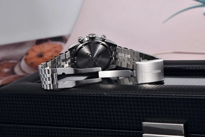 PAGANI DESIGN Men Watches New Pink BB Panda Dial Chronograph Fashion Luxury Quartz Watch For Men VK64 Movt Waterproof Watch 2025.