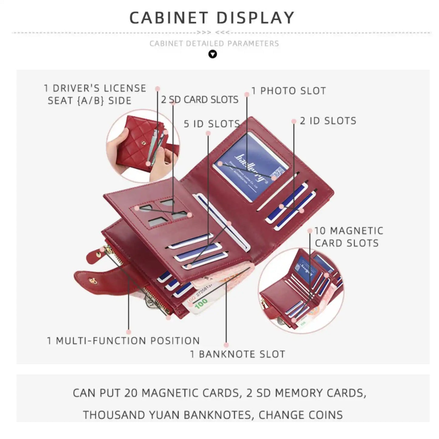 Argyle Multi-Card Trifold Zipper Coin Purse New Fashion Casual Women's Short Wallet Vertical Driver's License Buckle Card Holder.