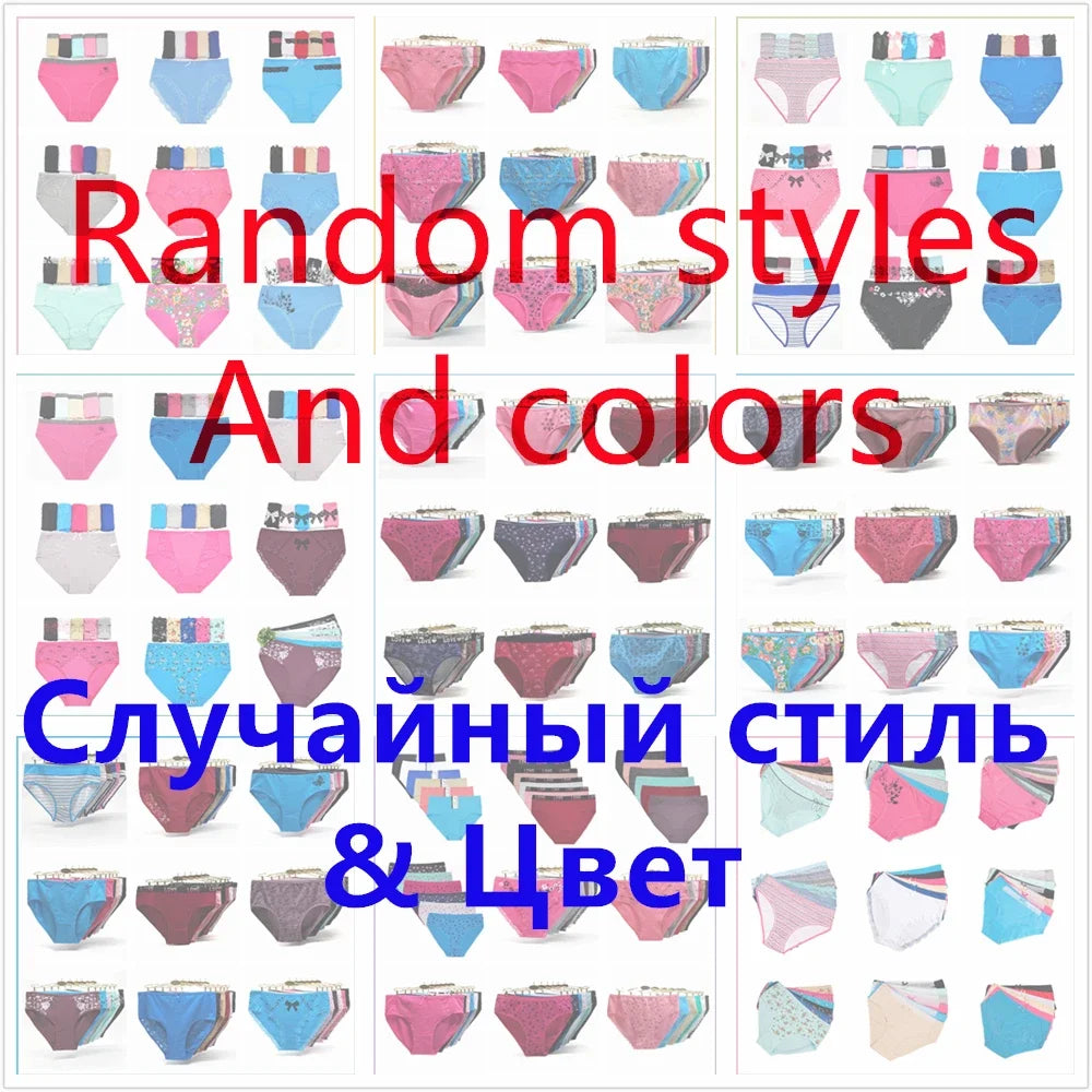 Women's cotton briefs sexy mid-rise solid lace waist patchwork panties Ladies briefs plus size women briefs underwear 3 Pcs/lot.