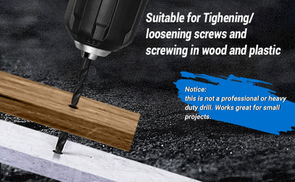 DEKO 8V Akku-Bohrschrauber-Set, 3/8 Zoll Schnellspannbohrfutter, integrierte LED, kabelloser Mini-Power-Treiber mit Schraubensatz, Elektroschrauber