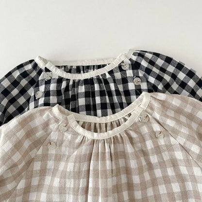 Frühling Herbst Ins Neugeborenen Plaid Langarm Body Lose Junge Baby Onesie Casual Kind Mädchen Baumwolle Strampler Kleinkind Kleidung.