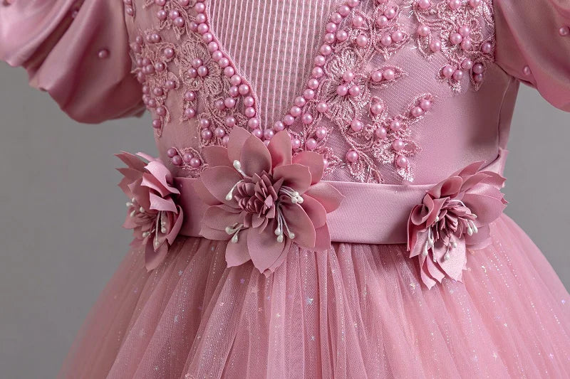 Neue wunderschöne Mädchen Party kleid Eröffnungs feier Kleidung Halloween Performance Tanz Prinzessin Rock 4-12t Weihnachts kleid