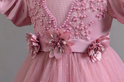 Neue wunderschöne Mädchen Party kleid Eröffnungs feier Kleidung Halloween Performance Tanz Prinzessin Rock 4-12t Weihnachts kleid