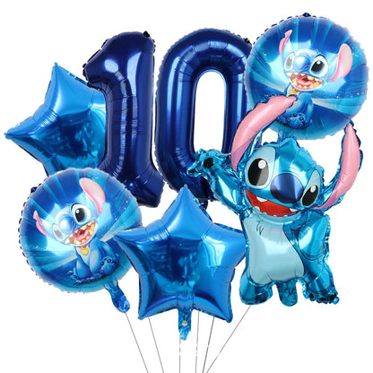 Disney Stitch Luftballons Partyzubehör Kinder Cartoon Lilo Stitch Thema Winkelballon Alles Gute zum Geburtstag Dekoration für Babyparty