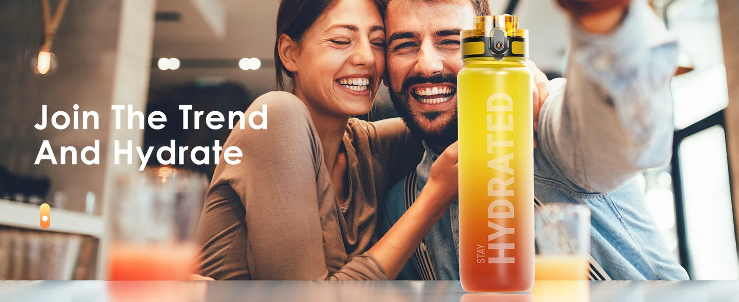 32oz Water Bottle Motivational Sport Water Bottle Leakproof Drinking Bottles Outdoor Sports Travel Kettle Drinking Water Bottle.